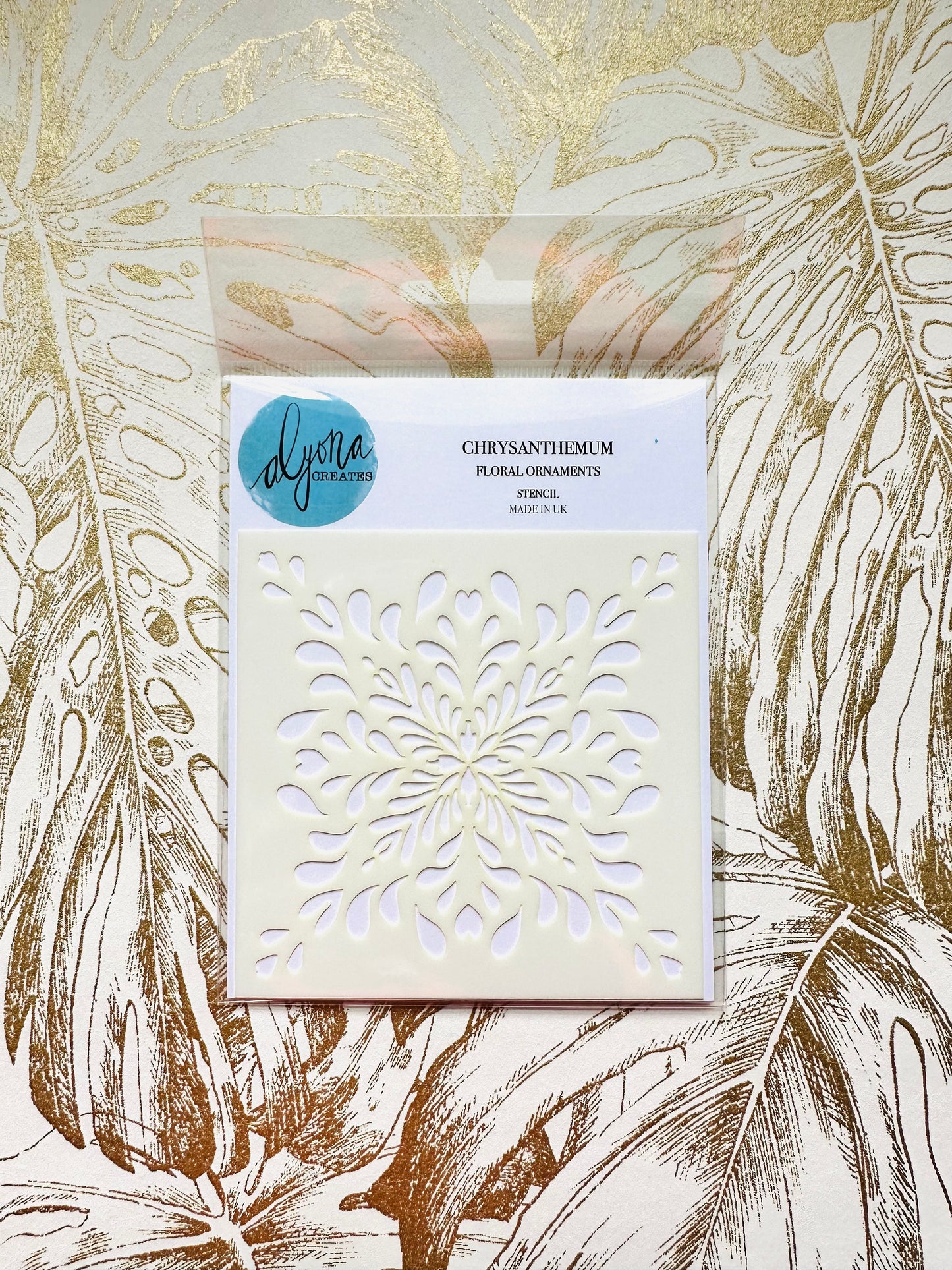 Alyona Creates CHRYSANTHEMUM Stencil 4x4"