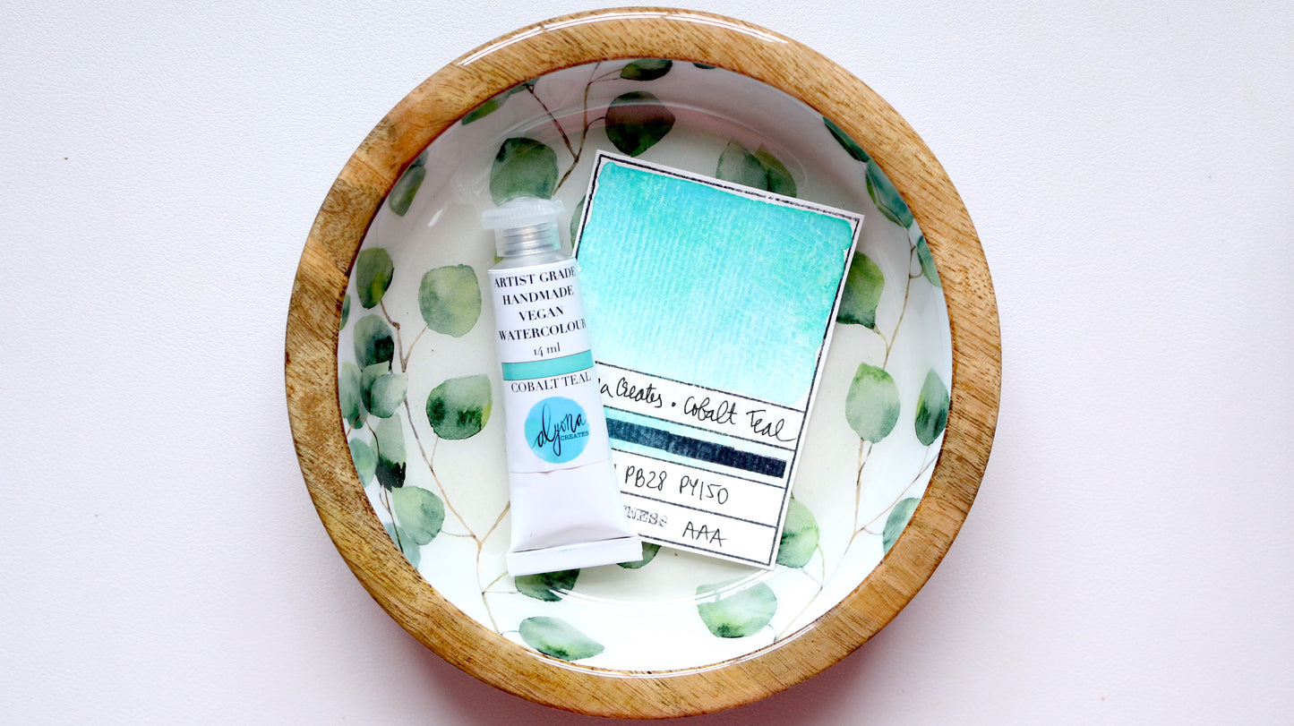 Handmade Watercolour, 14ml Tube, Cobalt Teal