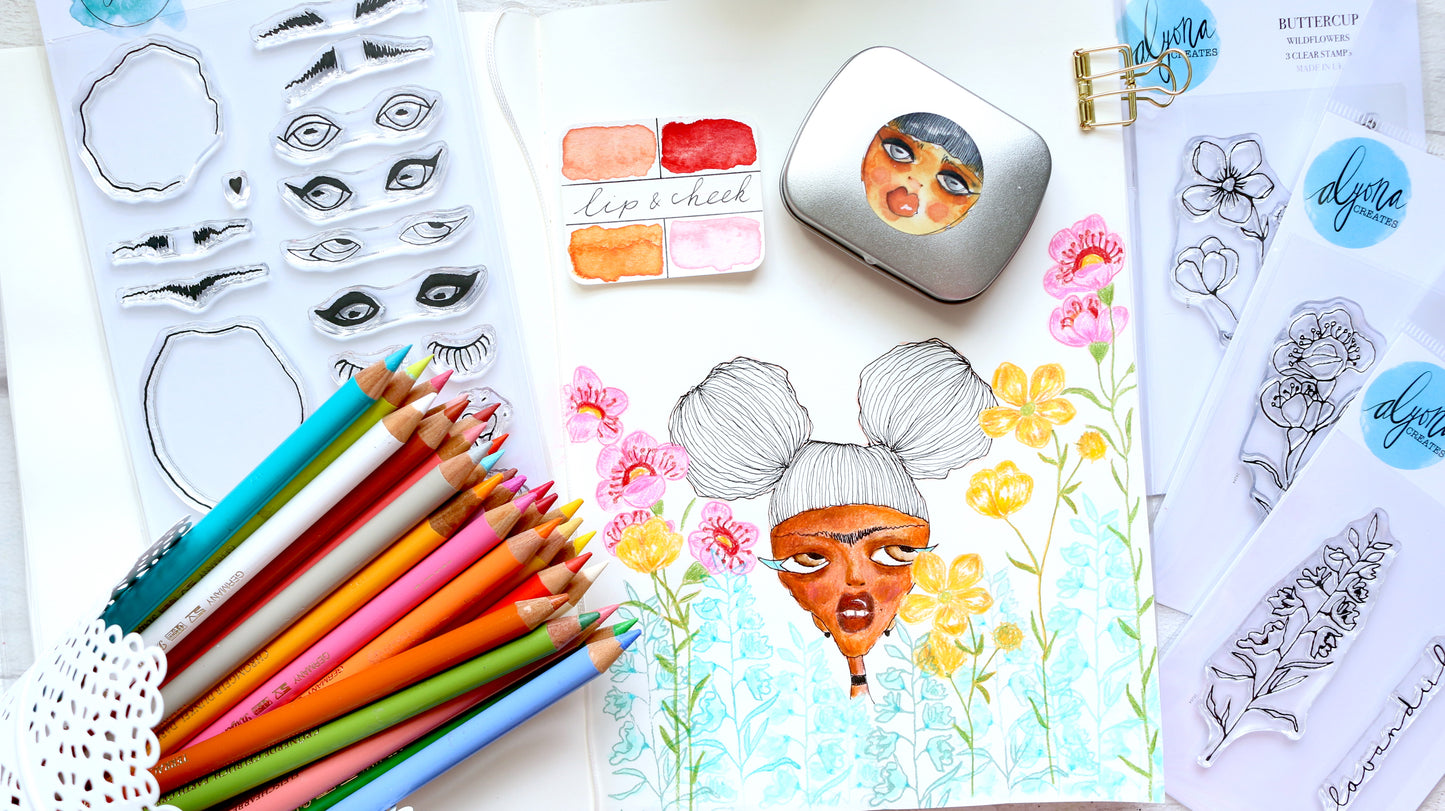FOTD A6 Alyona Creates Clear Stamp Set