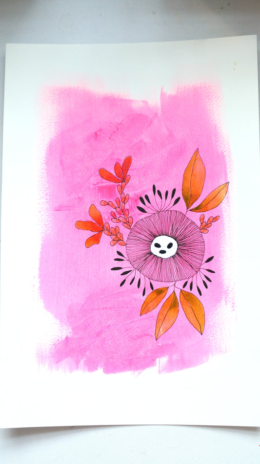 Pink Mini Series: #1 Botanical Painting