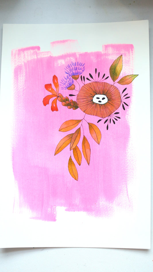 Pink Mini Series: #3 Botanical Painting