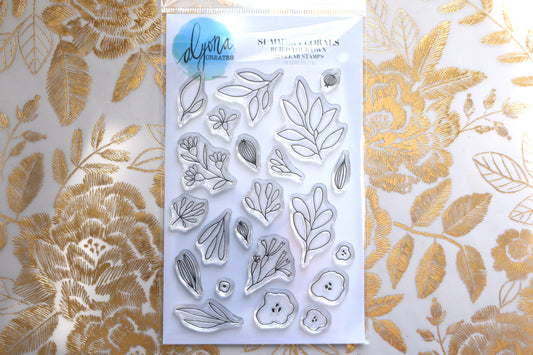 SUMMER FLORALS A6 Alyona Creates Clear Stamp Set